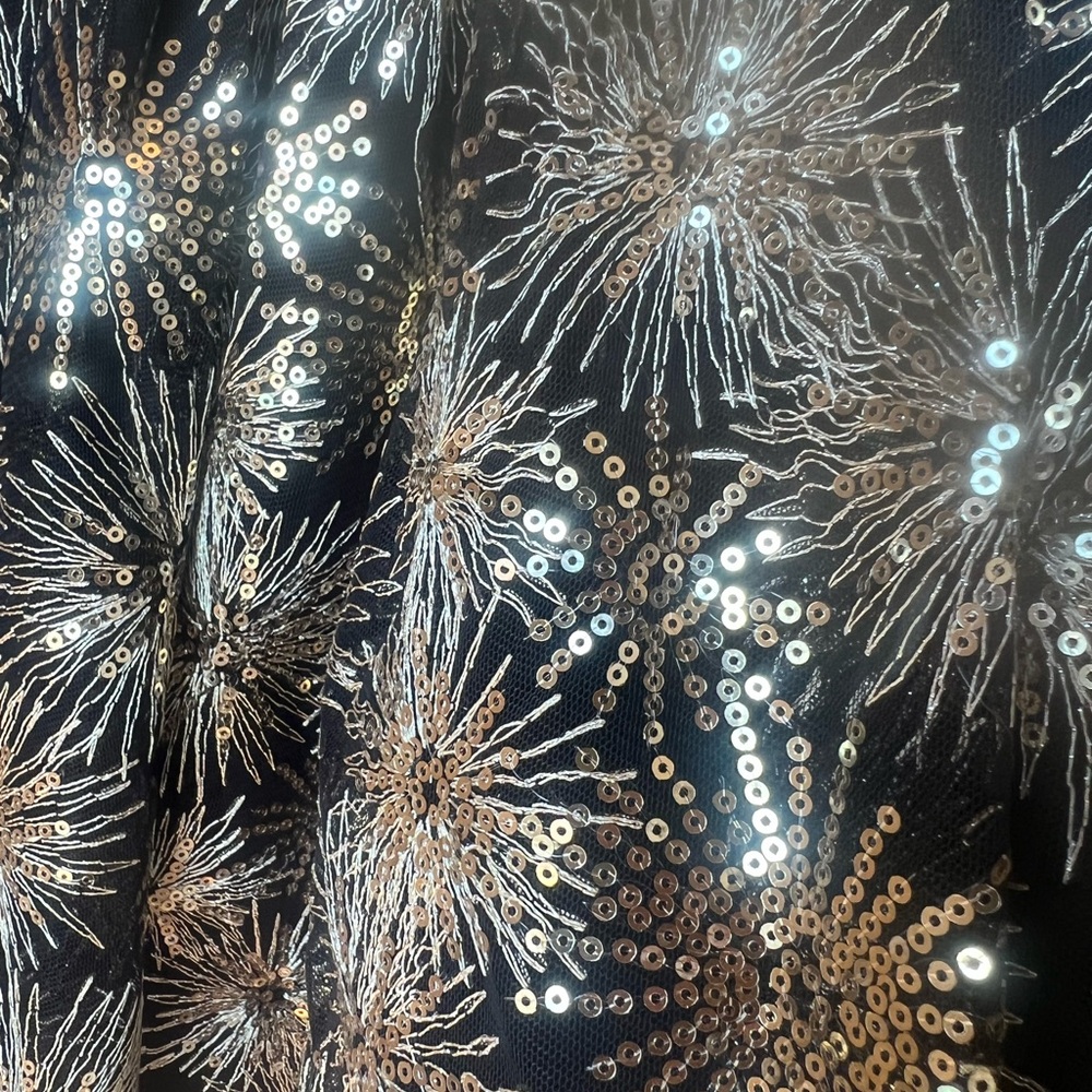 Flying Tomato Black and Gold Long Sleeve Dress - Picture 6 of 6